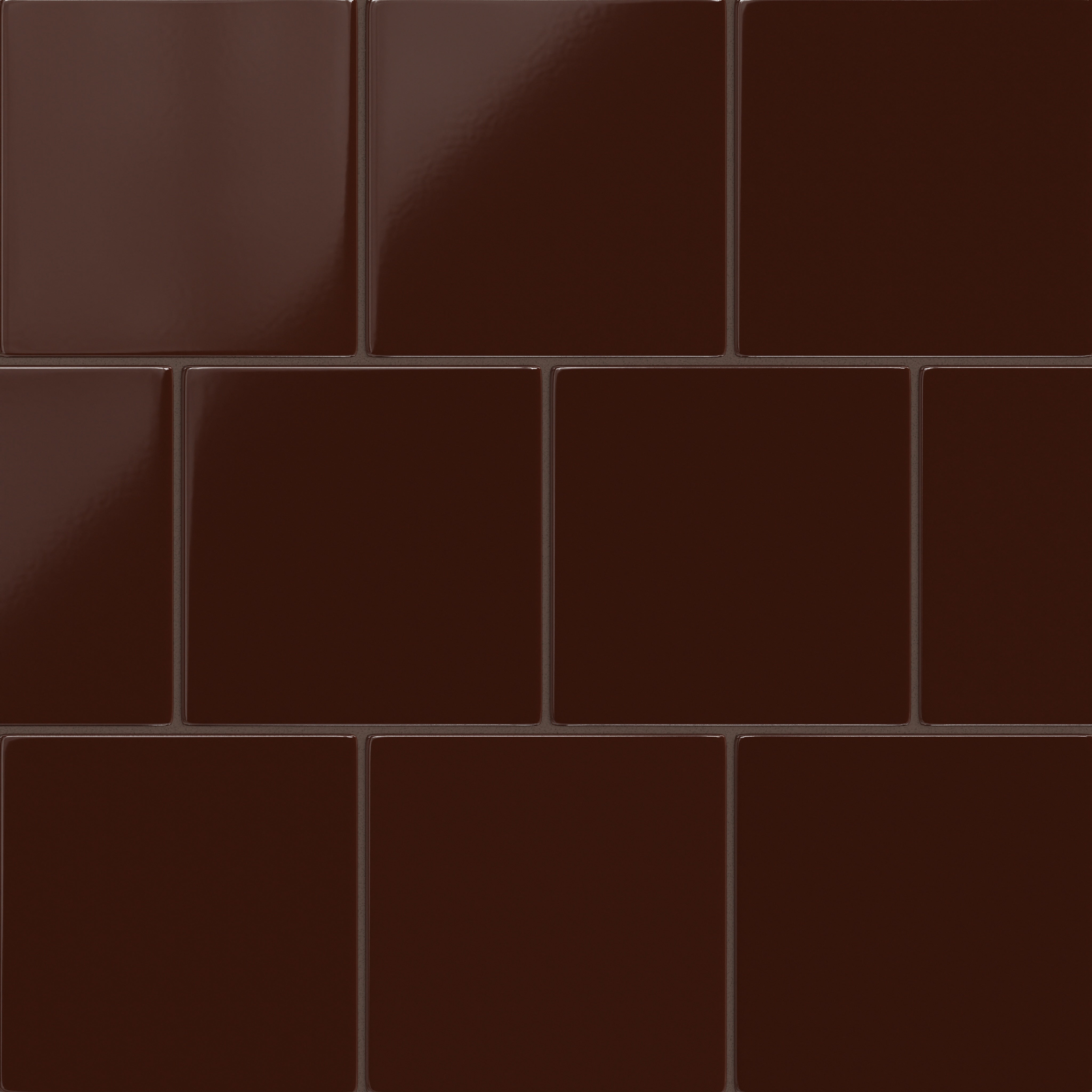 8x8 Original Ceramic Tile in Garnet Gloss