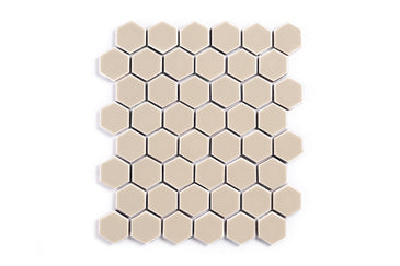 2" Hexagon Sheeted Original Ceramic Mosaic Tile in Sweet Pea Gloss