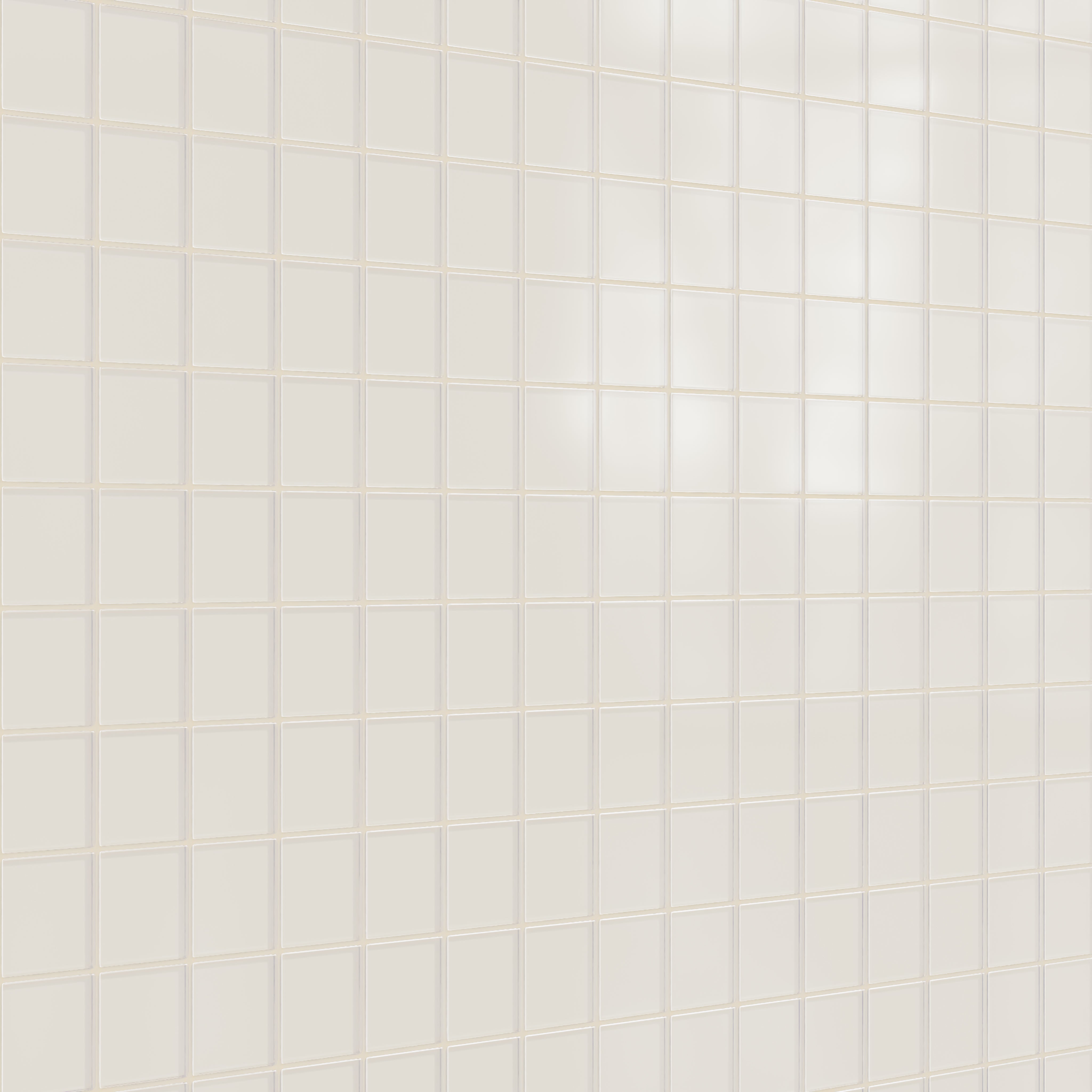 3x3 Straight Set Sheeted Glass Mosaic Tile in Dove Matte