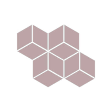 Small Diamond Sheeted - Escher Original Ceramic Mosaic Tile in Painted Sky Matte