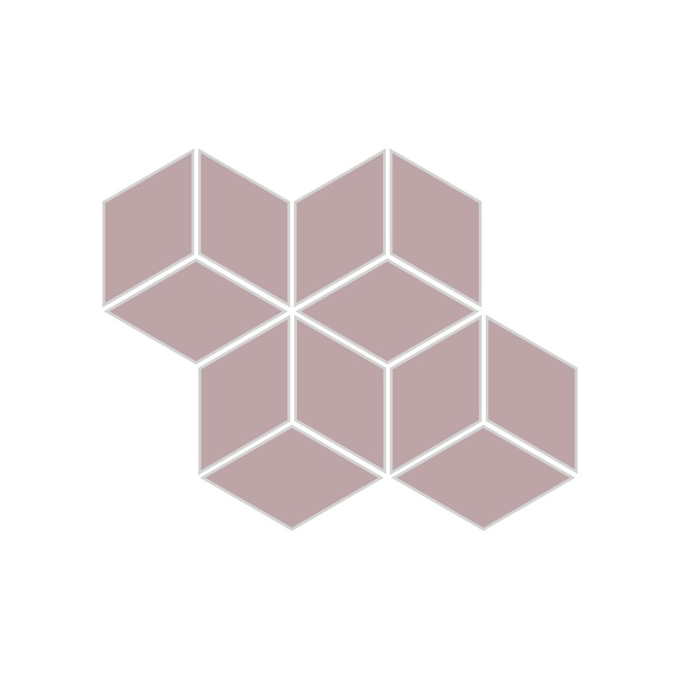 Small Diamond Sheeted - Escher Original Ceramic Mosaic Tile in Painted Sky Matte