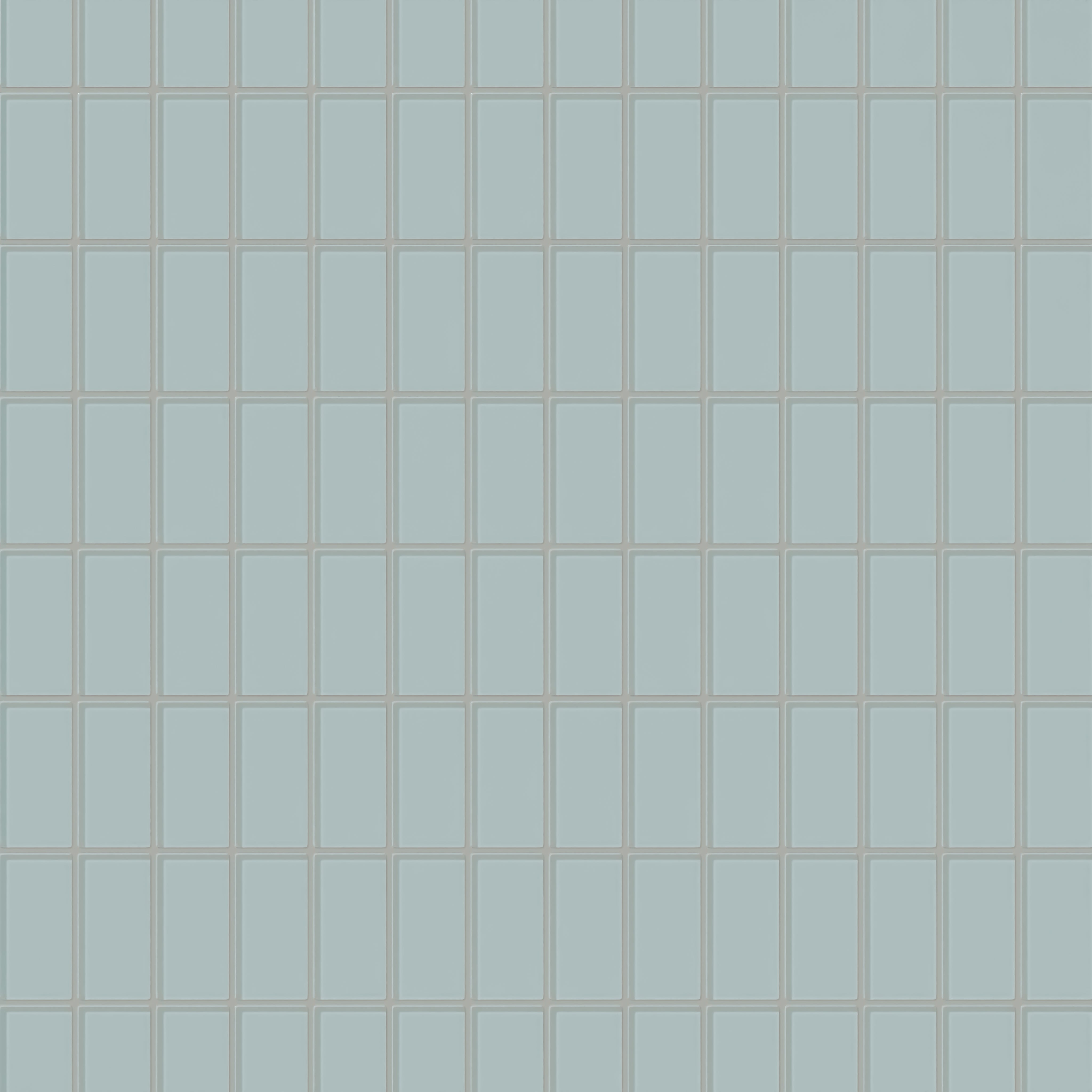 2x4 Straight Set Sheeted Glass Mosaic Tile in Great Blue Heron Gloss