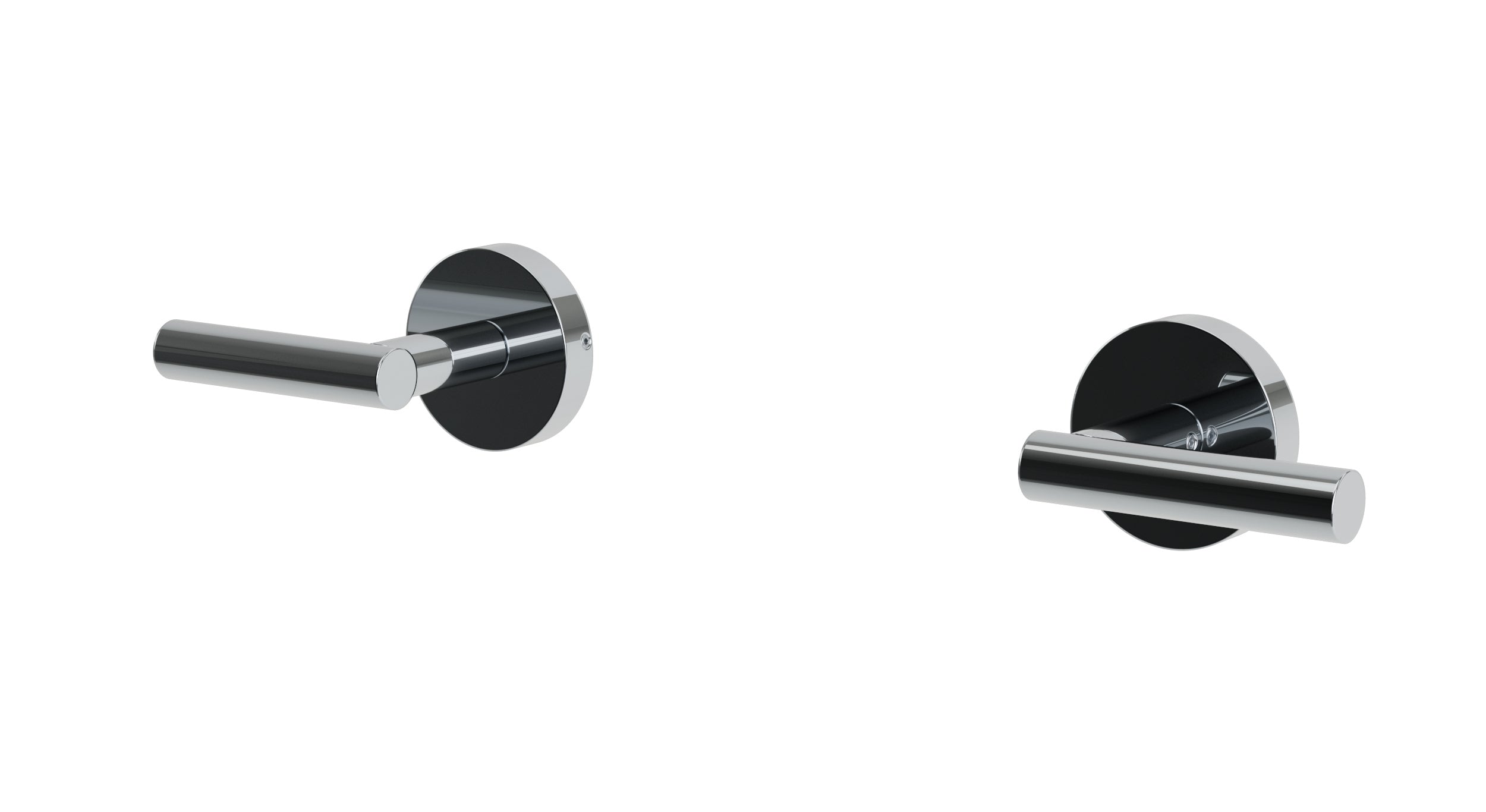 Contour Two Handle Wall Mount Bath Trim with Soft Lever Handles