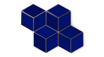 Large Diamond Original Ceramic Tile in Azul Gloss
