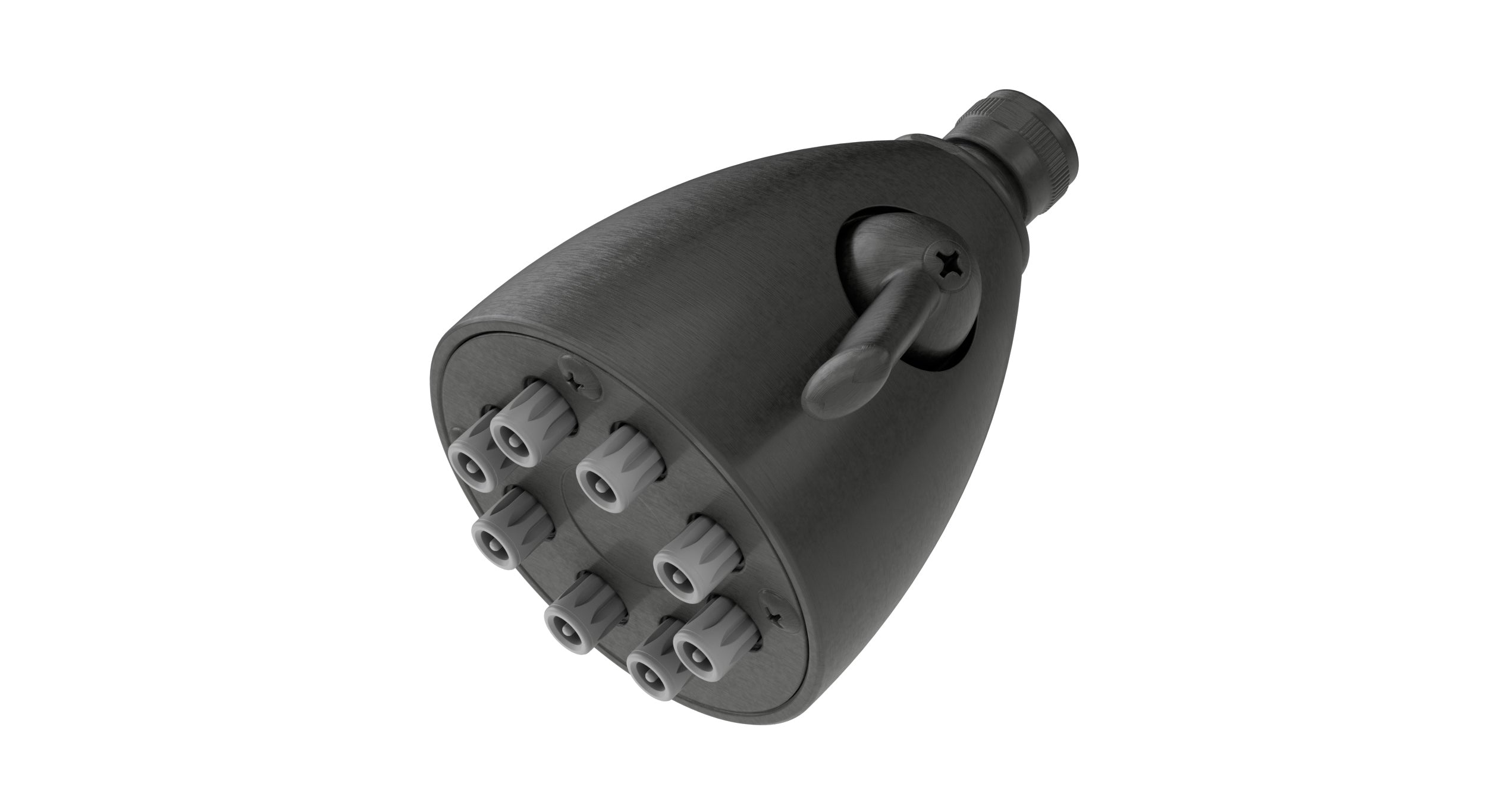 Shower Eight Jet Shower Head in Blackened Nickel