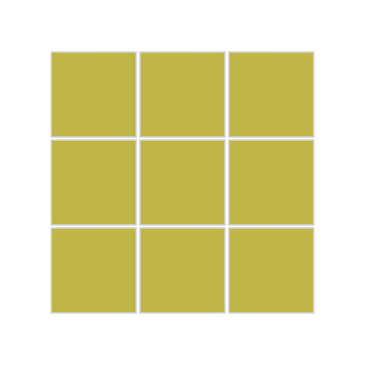 3x3 Straight Set Sheeted Original Ceramic Mosaic Tile in Palm Tree Matte