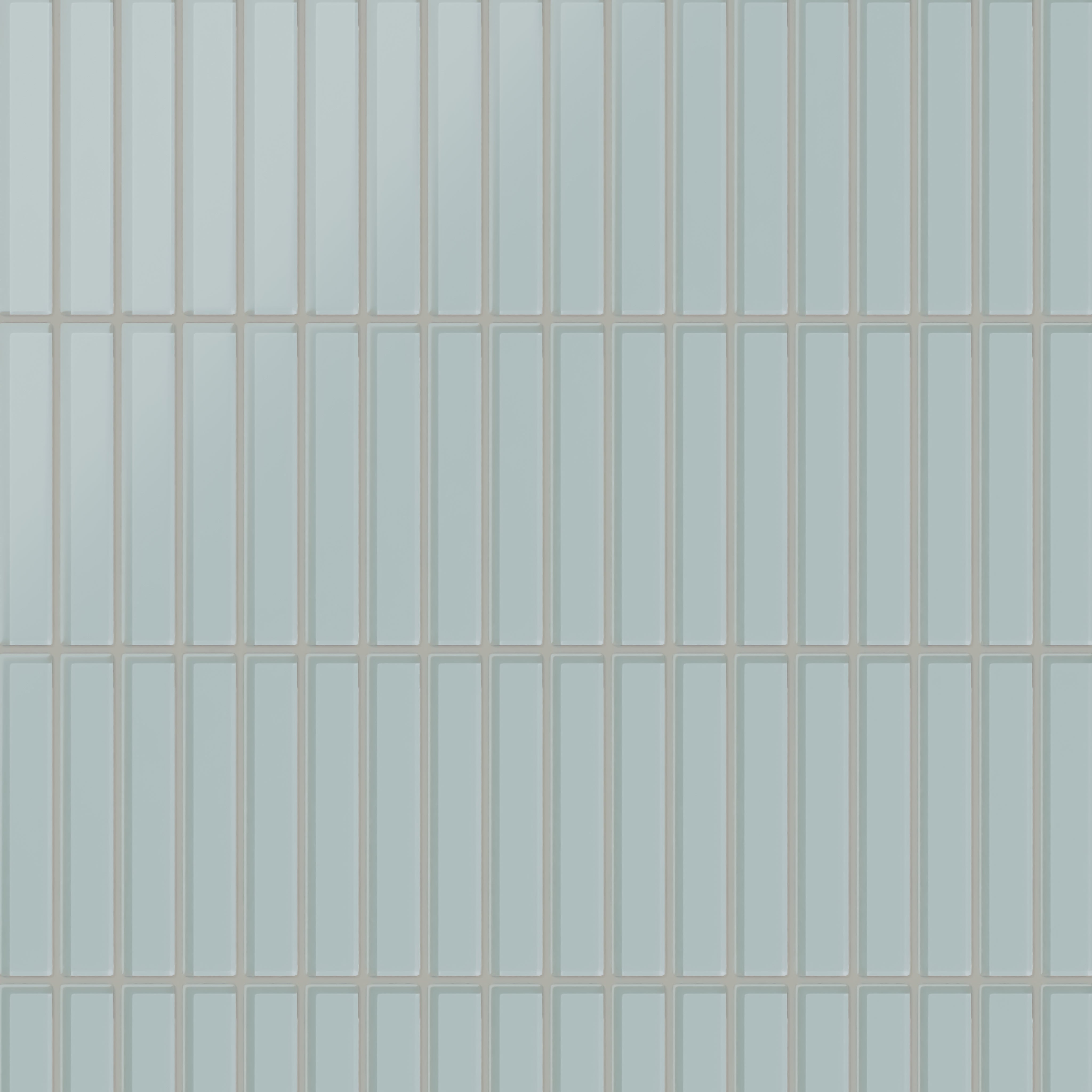 1x6 Straight Set Sheeted Glass Mosaic Tile in Great Blue Heron Matte