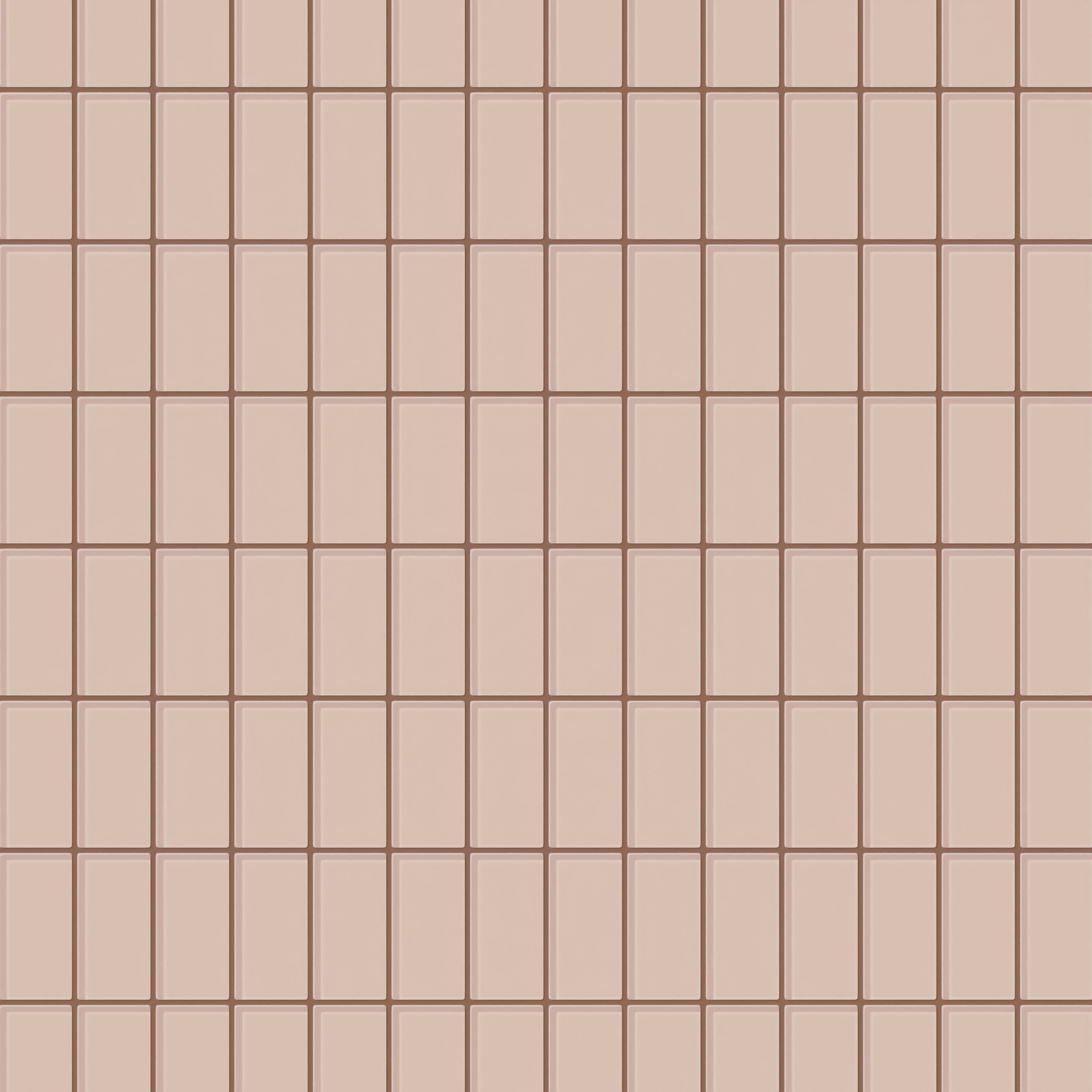 2x4 Straight Set Sheeted Glass Mosaic Tile in Rosy Finch Gloss