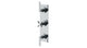 Flatiron Three Handle Wall Mount Shower Trim with Linear Cross/Linear Lever Handles in Polished Chrome