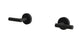 Contour Two Handle Wall Mount Bath Trim with Soft Lever Handles in Matte Black
