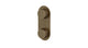 Foundry Two Handle Wall Mount Shower Trim with Barrel Knob Handles in Antique Brass
