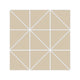 3" Triangle Sheeted - Quadrant Original Ceramic Mosaic Tile in Dolomite Gloss