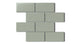 2x4 Half Offset Sheeted Natural Press Ceramic Mosaic Tile in Terre Verte Matte