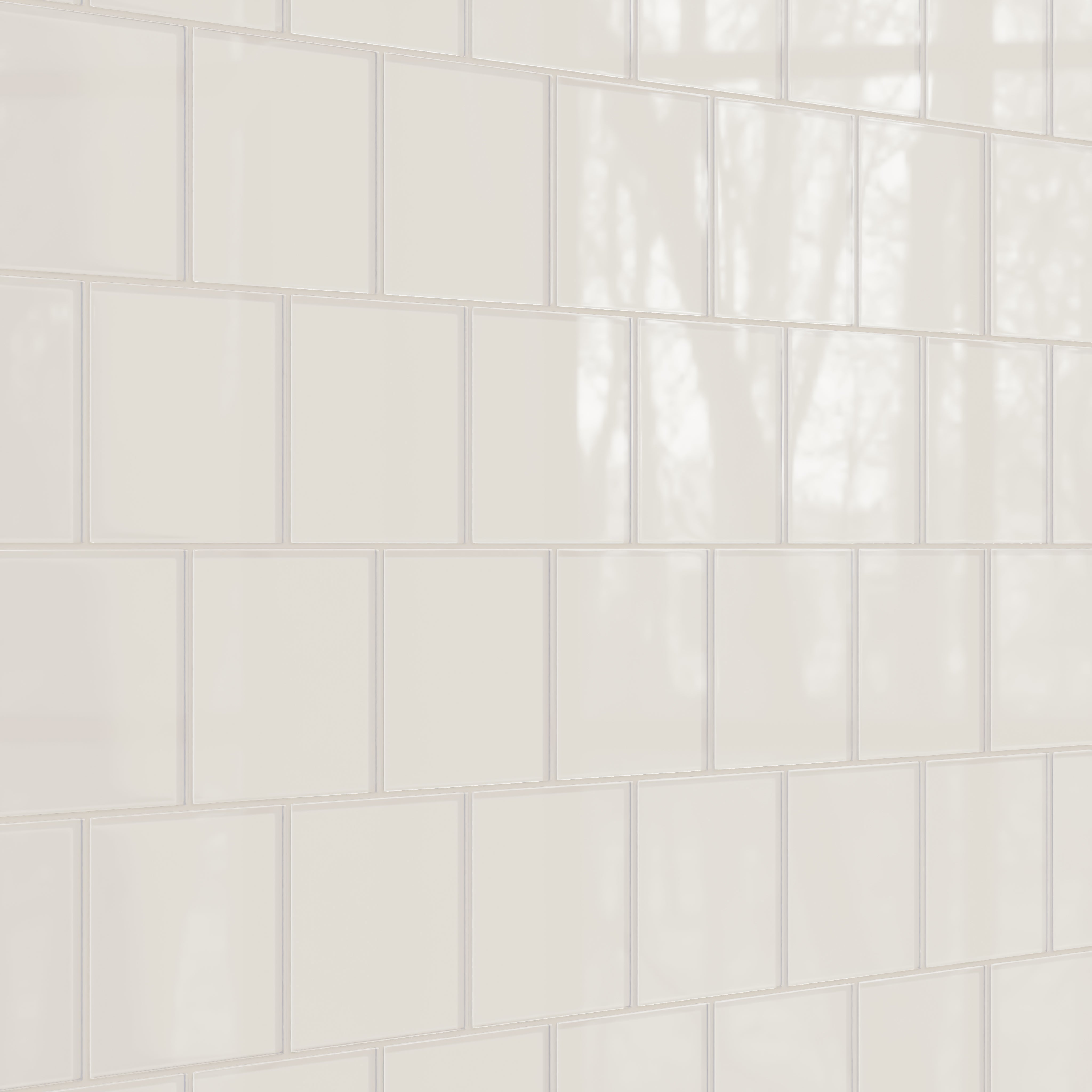 6x6 Glass Tile in Dove Gloss