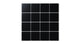 3x3 Straight Set Sheeted Natural Press Ceramic Mosaic Tile in Bone Black Matte