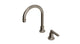 Emerson One Handle Deck Mount Gooseneck Lavatory Faucet with Classic Lever Handle in Antique Nickel