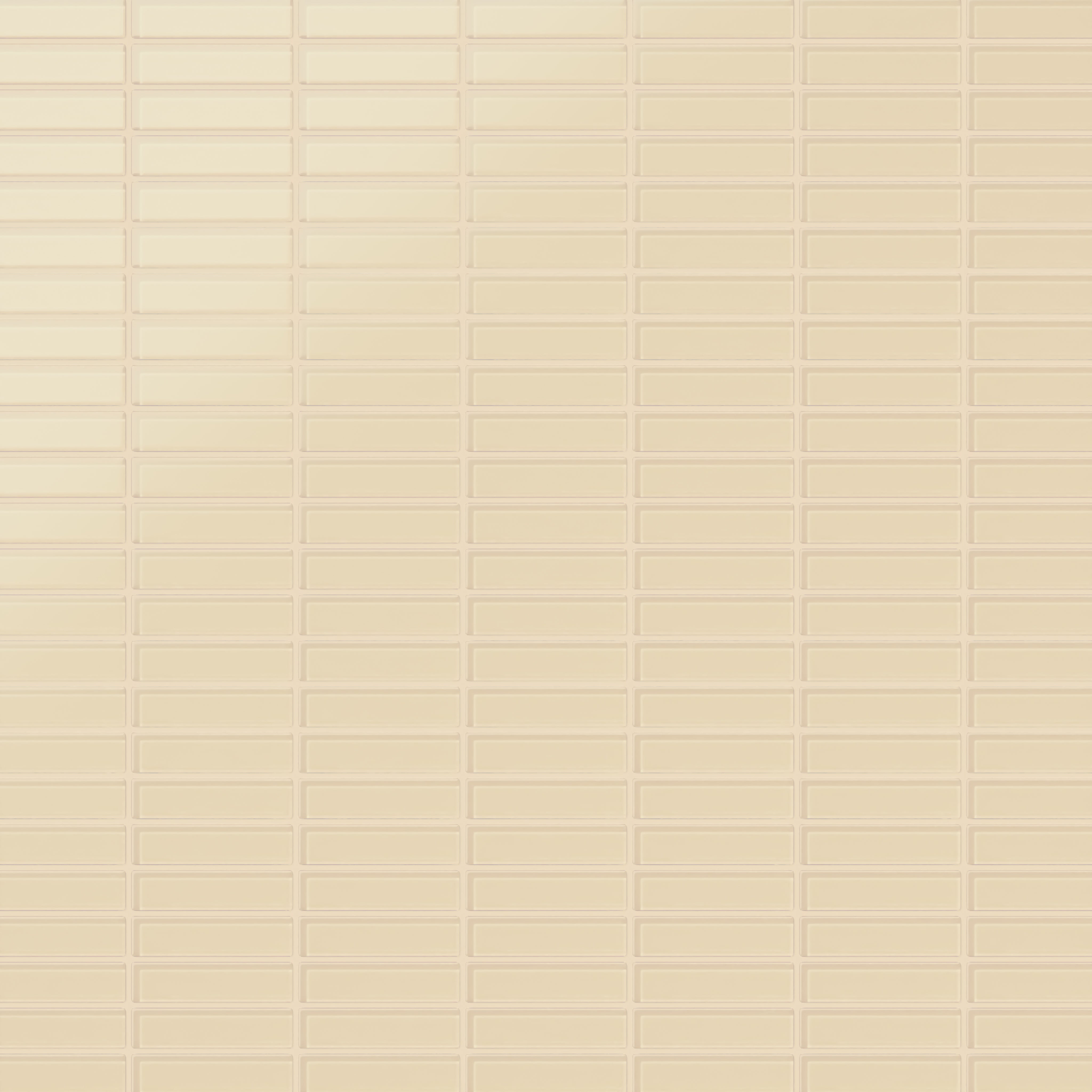1x4 Straight Set Sheeted Glass Mosaic Tile in Chickadee Matte