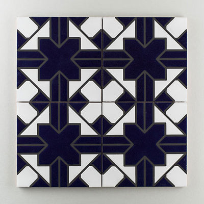 8x8 Handpainted Sample Kasbah Trellis  in Cool Motif