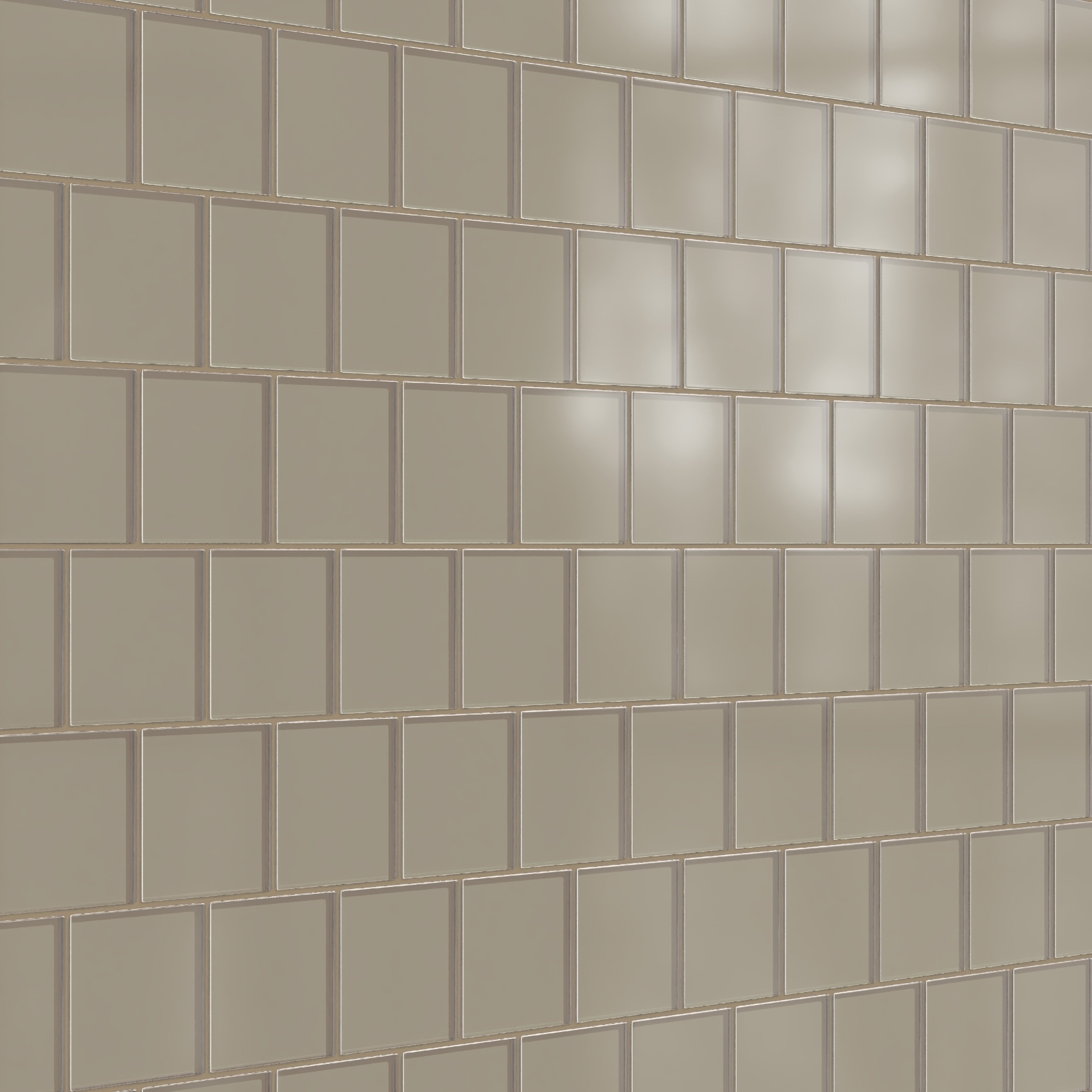 4x4 Glass Tile in Quail Matte