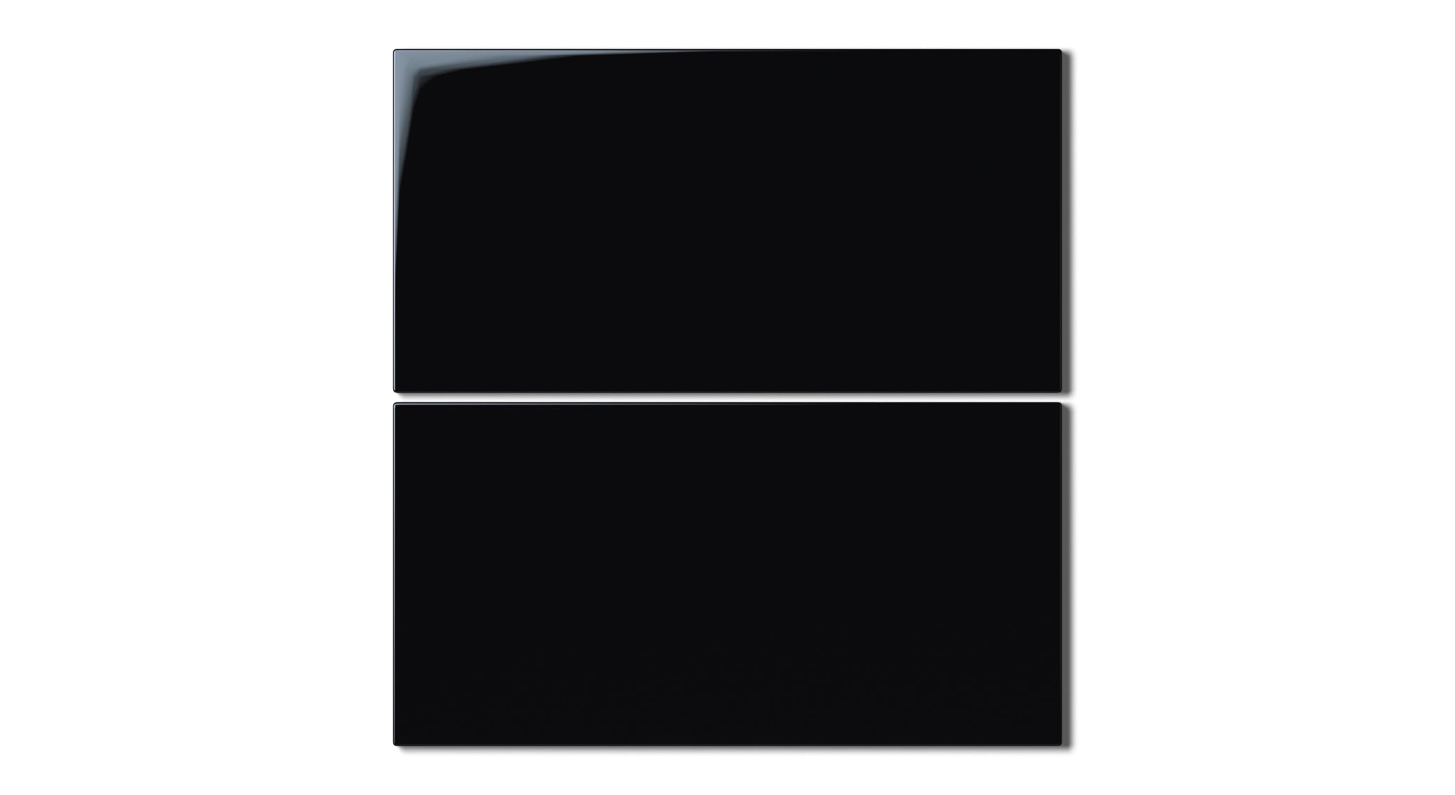 6x12 Natural Press Ceramic Tile in Bone Black Gloss