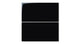 6x12 Natural Press Ceramic Tile in Bone Black Gloss
