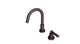 Flatiron One Handle Deck Mount Short Gooseneck Lavatory Faucet with Linear Lever Handle in Architectural Copper
