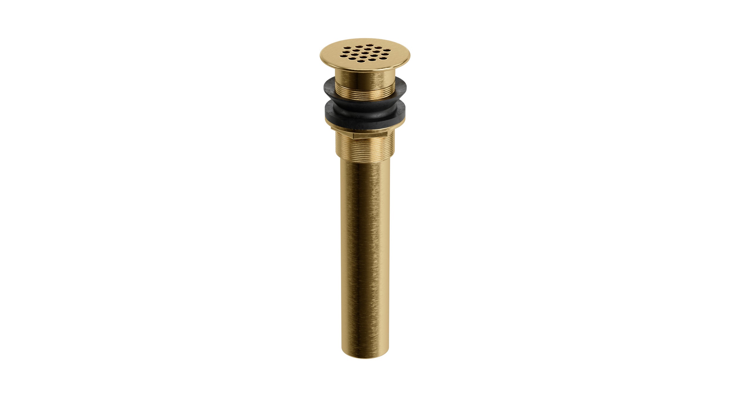 Lavatory Faucet Grid Drain - Less Overflow in Satin Brass