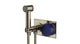 Foundry One Handle Wall Mount Bidet Trim with Groove Ceramic Knob Handle in French Nickel
