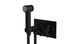 Contour One Handle Wall Mount Bidet Trim with Soft Cross Handle in Matte Black