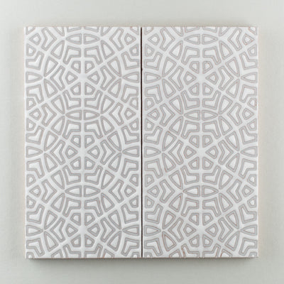 6x12 Handpainted Sample Kabuki Sphere  in Neutral Motif