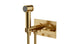 Flatiron One Handle Wall Mount Bidet Trim with Linear Lever Handle in Satin Brass
