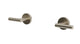 Contour Two Handle Wall Mount Bath Trim with Soft Lever Handles in Satin Nickel