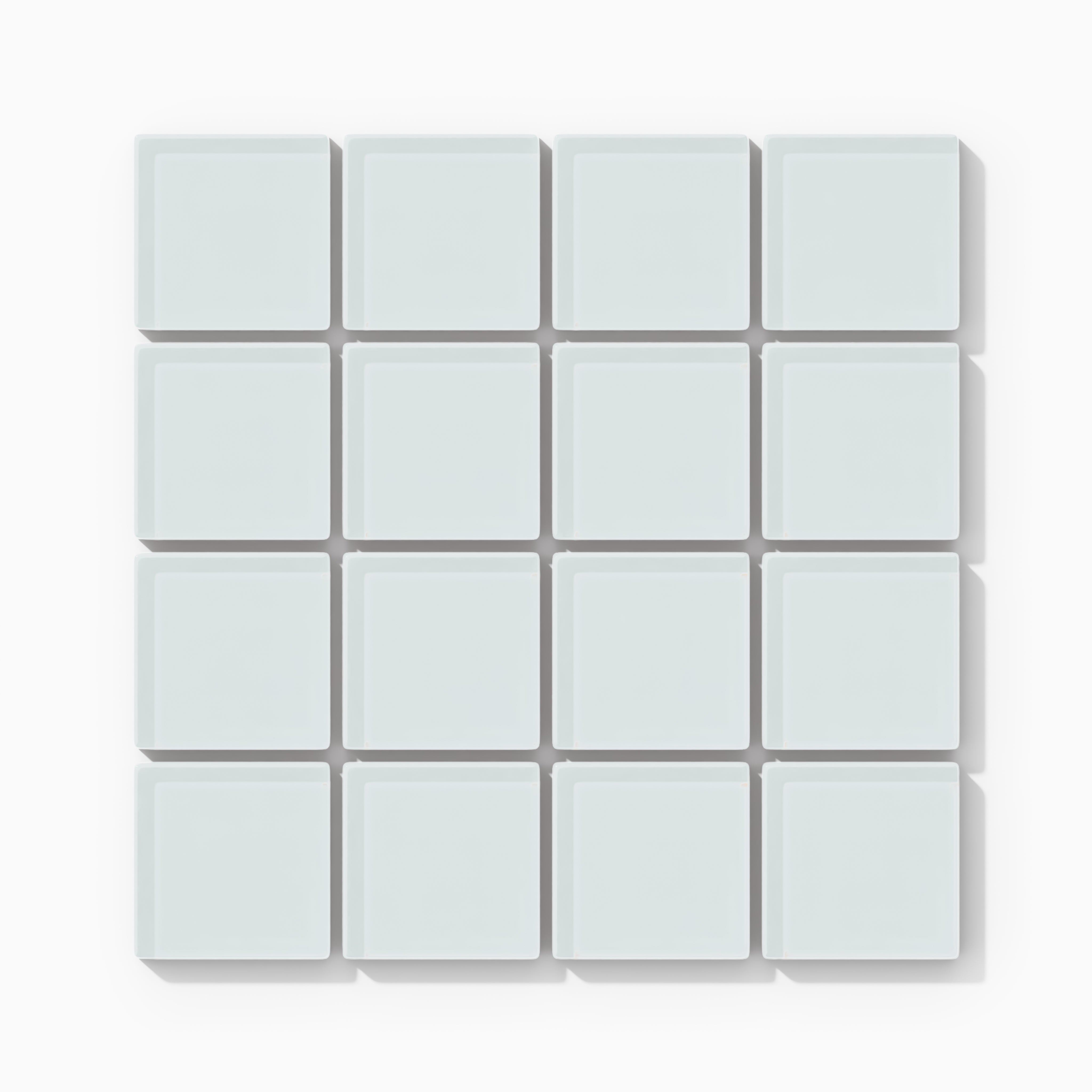 2x2 Straight Set Sheeted Glass Mosaic Tile in Warbler Gloss