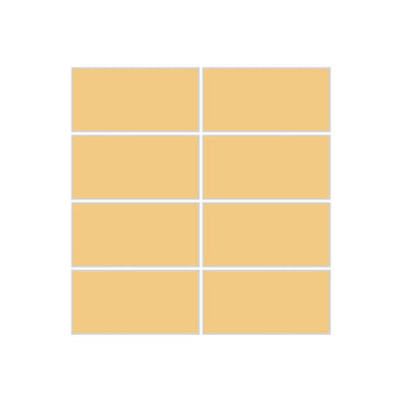 2x4 Straight Set Sheeted Original Ceramic Mosaic Tile in Haystack Matte