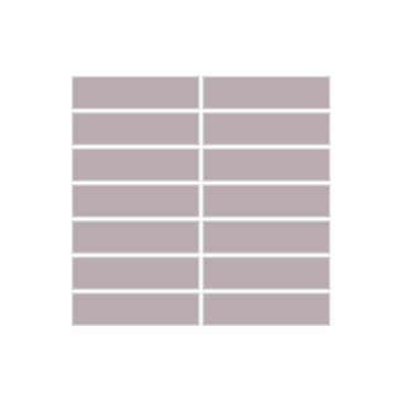 1x4 Straight Set Sheeted Original Ceramic Mosaic Tile in Dust Storm Matte