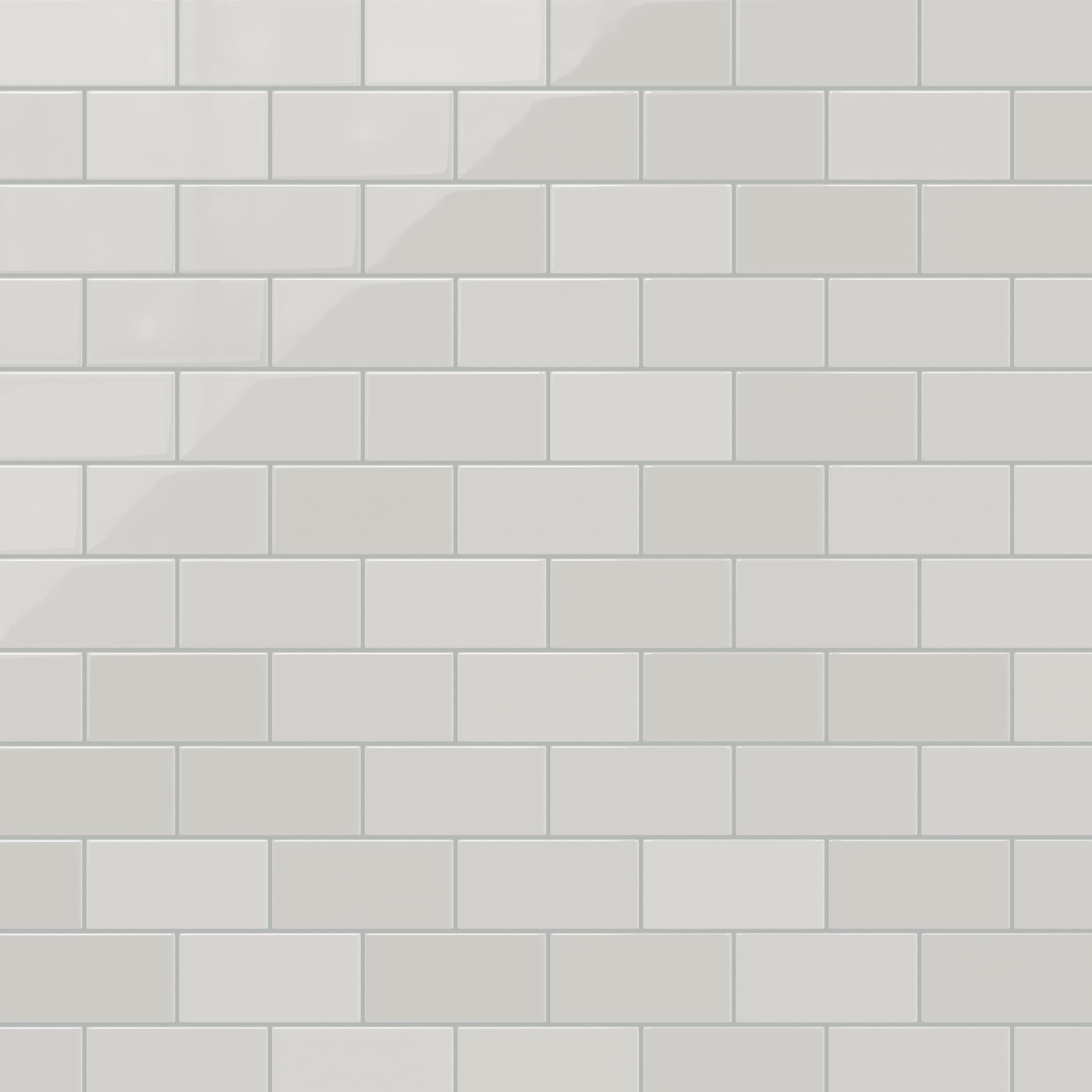 Quick Ship 3x6 Natural Press Ceramic Tile in Cloud Cover Gloss