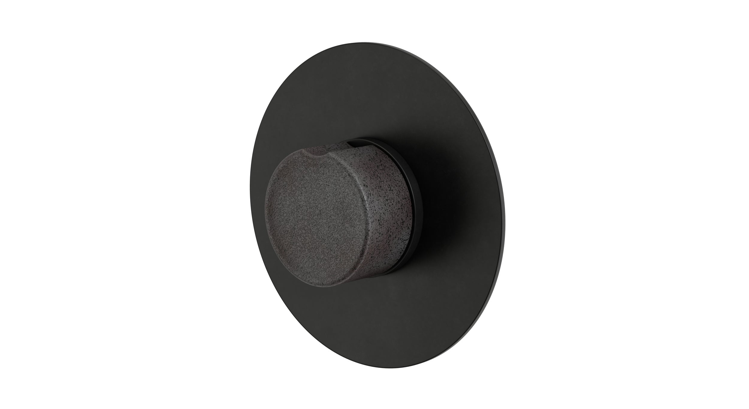 Foundry One Handle Wall Mount Shower Trim with Groove Ceramic Knob Handle in Oil Rubbed Bronze