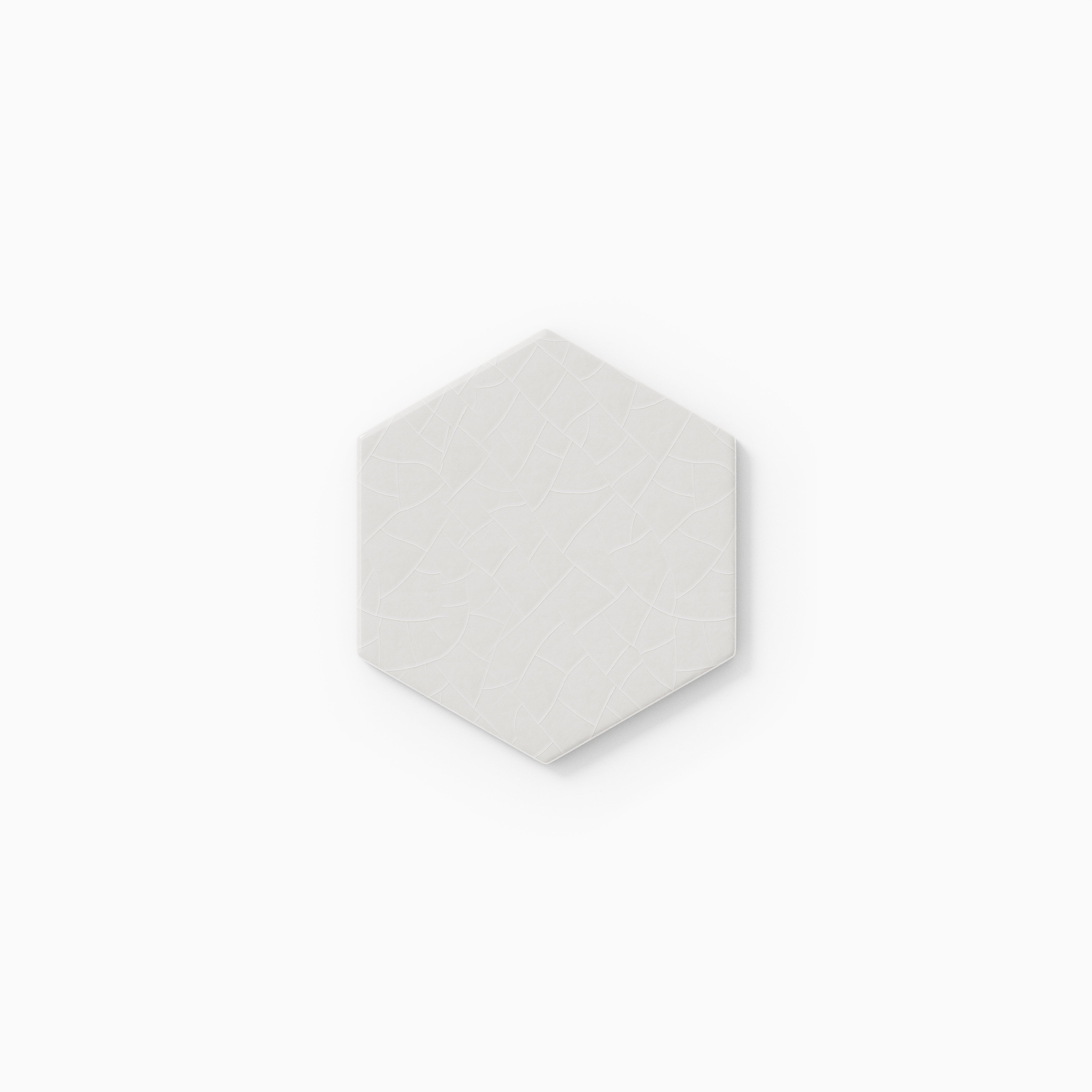 4" Hexagon Original Ceramic Tile in Frost Gloss