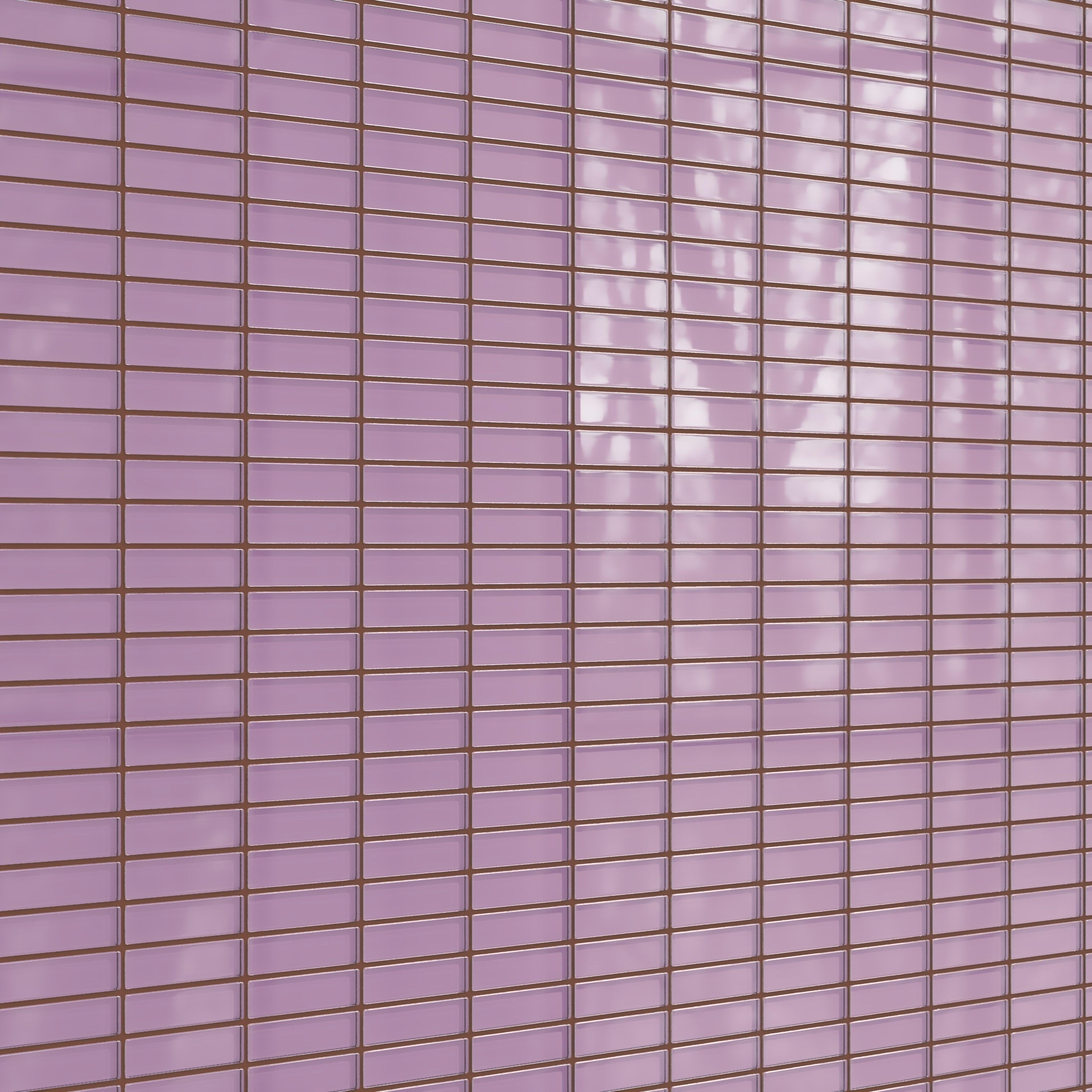 1x4 Straight Set Sheeted Glass Mosaic Tile in Waxbill Gloss