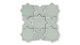 Mini Star & Cross Original Ceramic Tile in Overcast Gloss