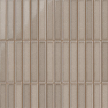 1x6 Straight Set Sheeted Original Ceramic Mosaic Tile in Cardamom Gloss