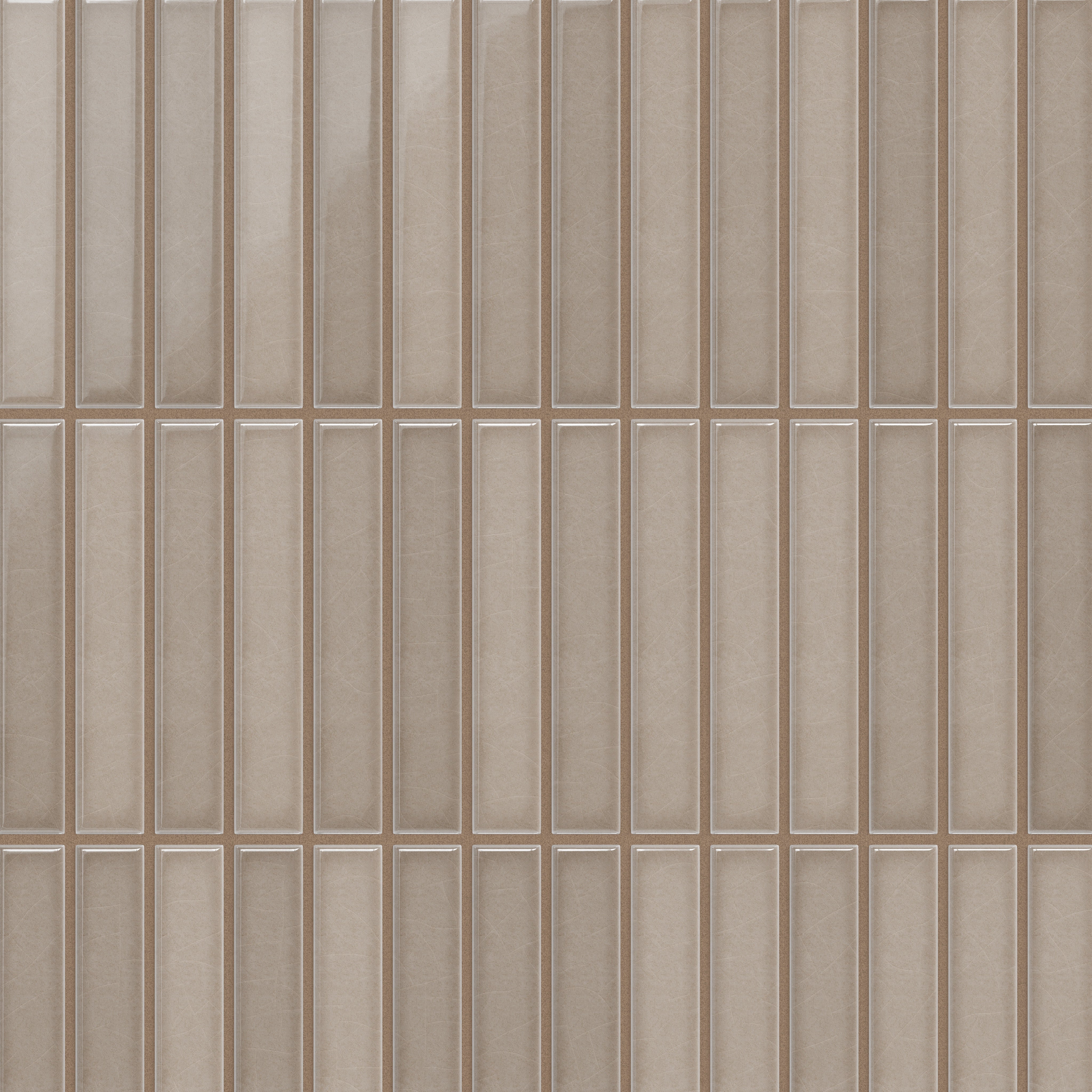 1x6 Straight Set Sheeted Original Ceramic Mosaic Tile in Cardamom Gloss