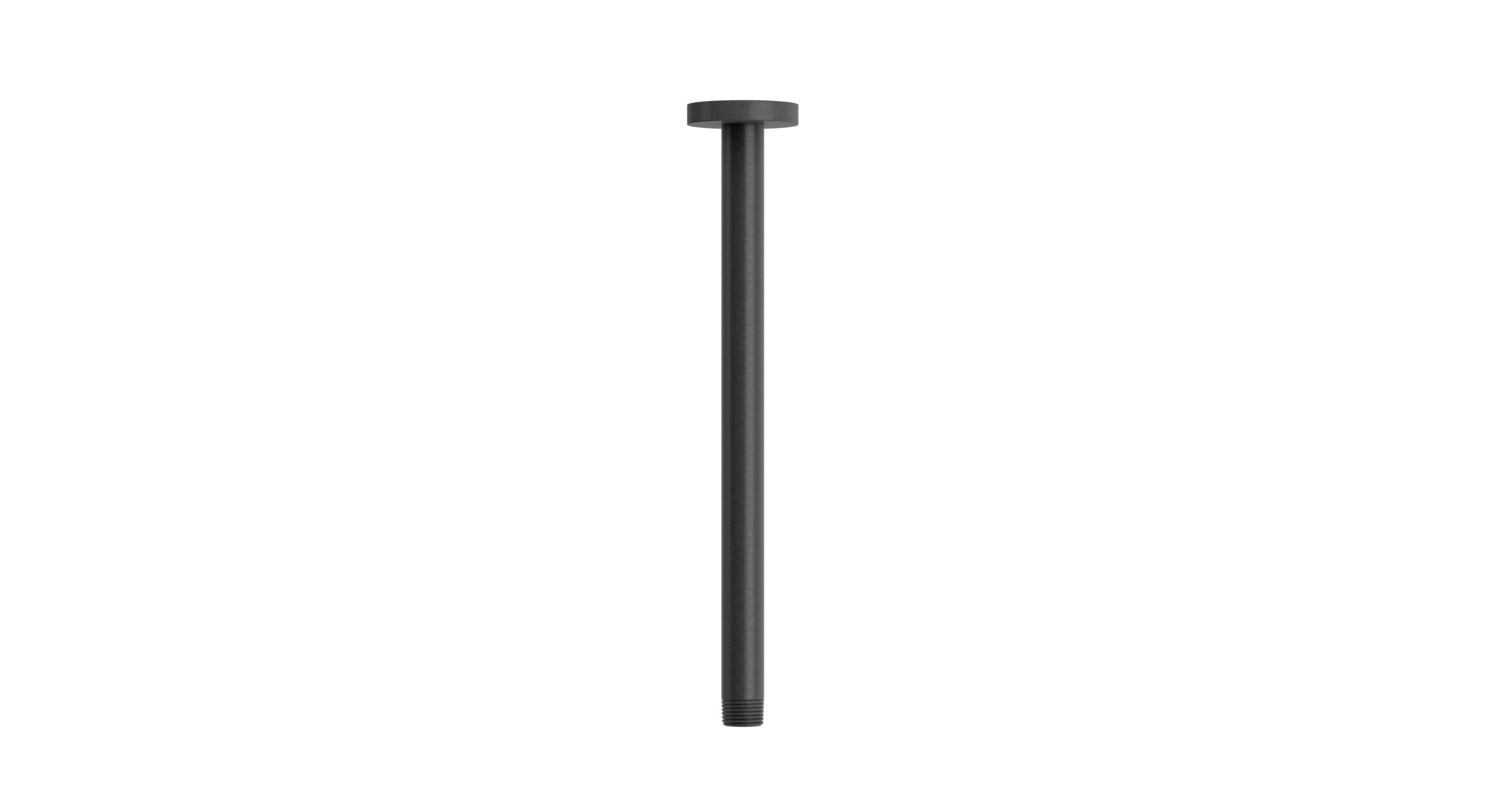 Contour & Foundry 12" Straight Shower Arm with Flange in Blackened Nickel