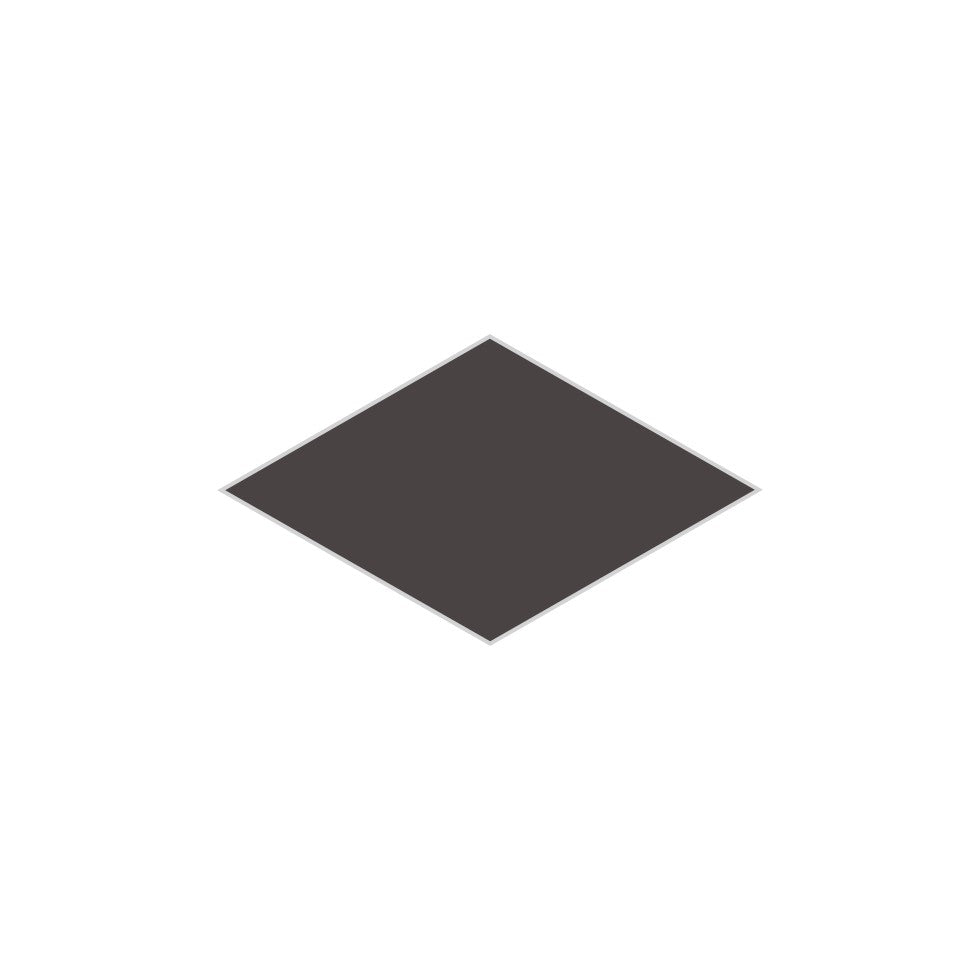 Large Diamond Original Ceramic Tile in Carbon Gloss