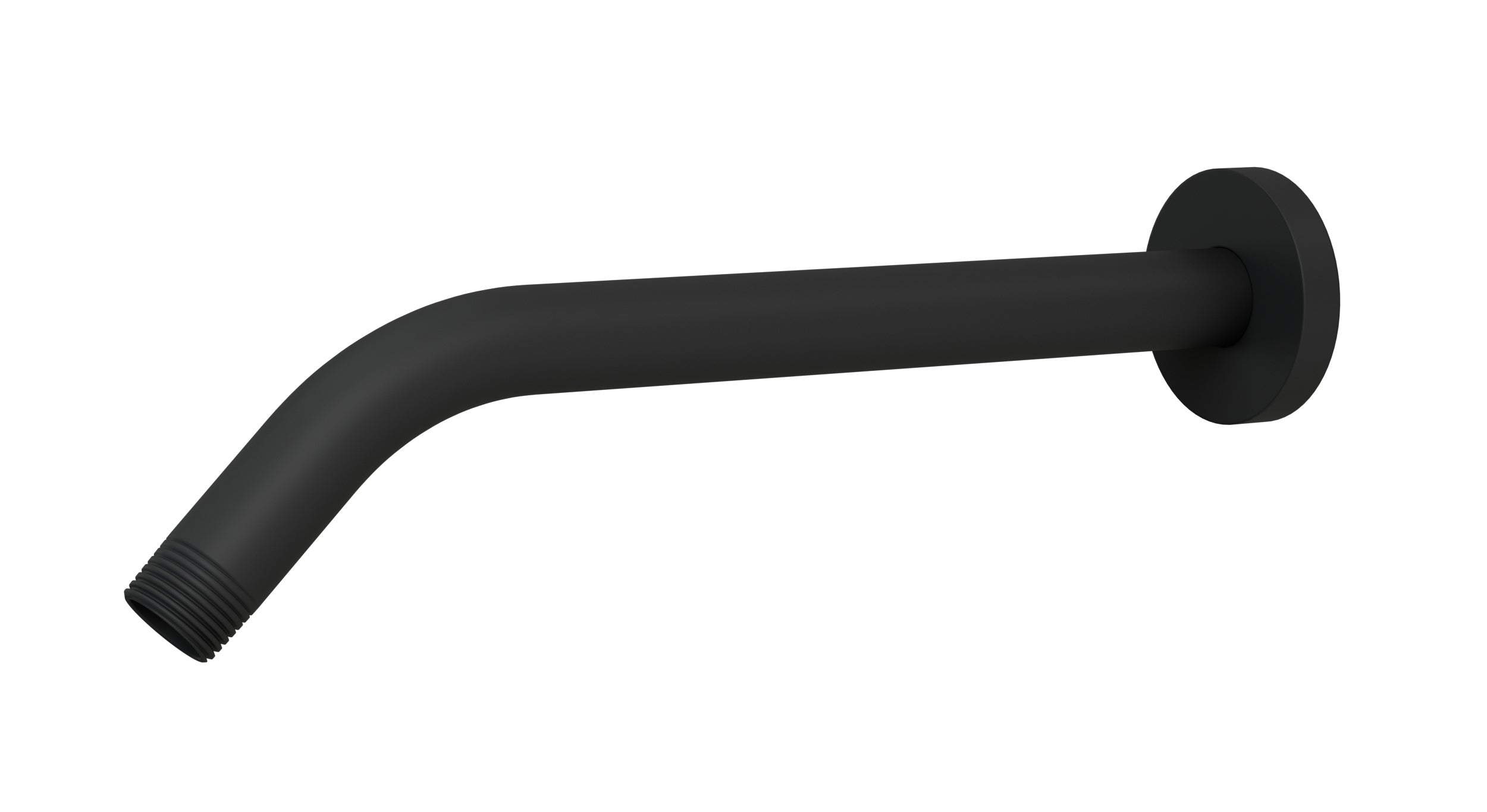 Contour & Foundry 45-Degree 12" Shower Arm with Flange in Matte Black
