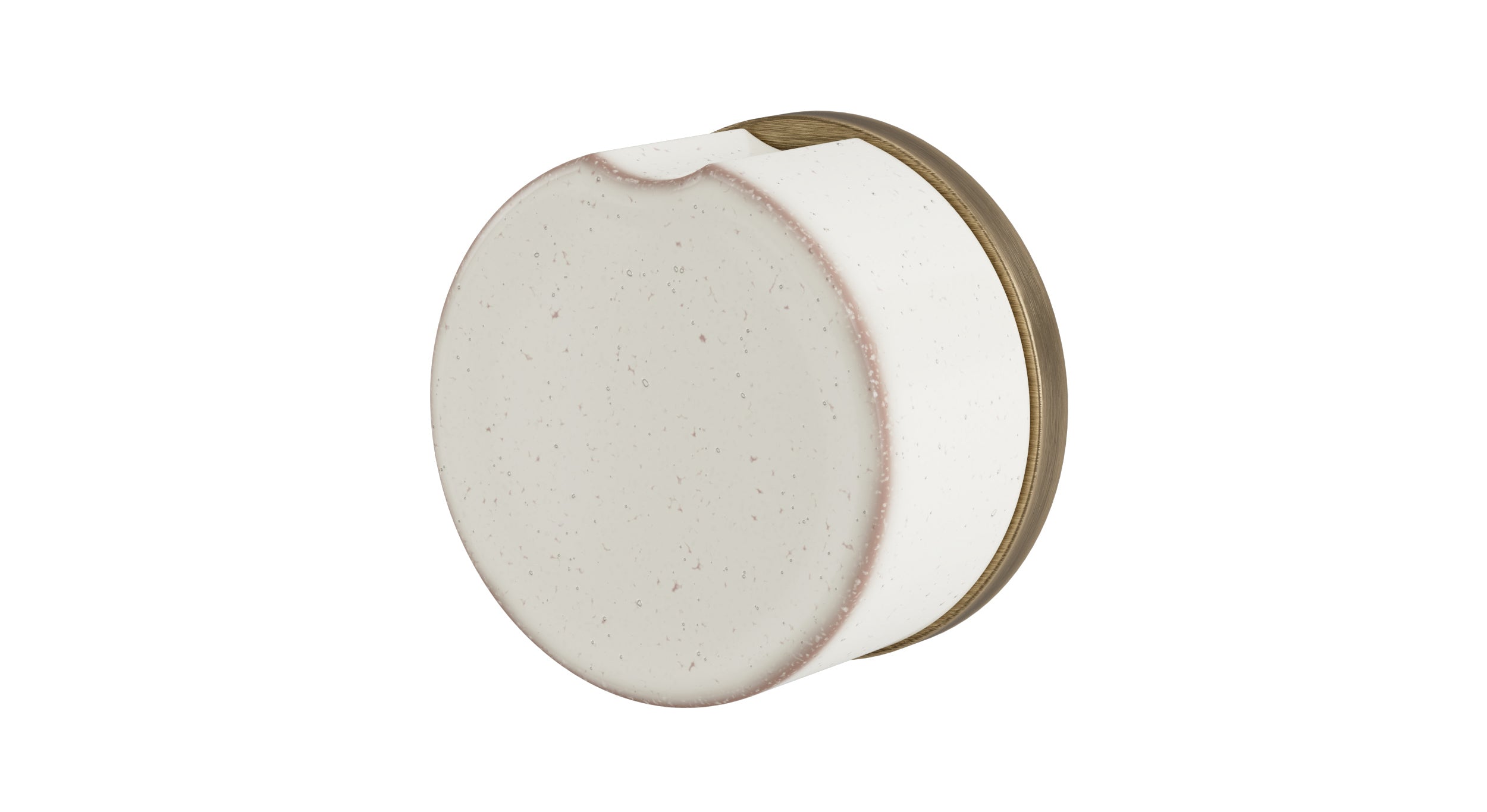Foundry One Handle Wall Mount Diverter/Volume Control Shower Trim with Groove Ceramic Knob Handle in Antique Brass