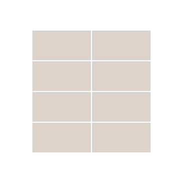 2x4 Straight Set Sheeted Original Ceramic Mosaic Tile in Sand Dune Matte