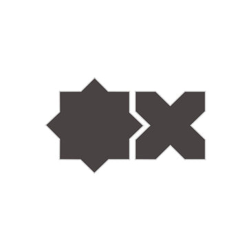 Star & Cross Original Ceramic Tile in Carbon Gloss
