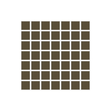1x1 Straight Set Sheeted Original Ceramic Mosaic Tile in Bonsai Matte
