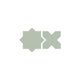 Mini Star & Cross Original Ceramic Tile in Rosemary Matte